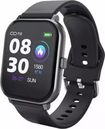 Riff T55 Alumīnija Sporta Smart Pulkstenis ar Pulsometru un Asisns spiediena mērītāju Melns