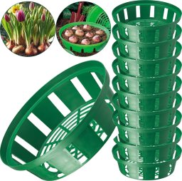 10x Koszyk okrągły na cebulki 23cm Osłonka do sadzenia