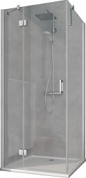 Kermi Kabina drzwi otwierane Osia STL 0900x 2000 BV: 875-900 srebro wys. połysk, szkło ESG przesunięte Clean