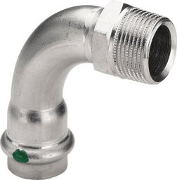 Viega Łuk 90° z SC 18 x 1/2 stal szlachetna - nierdze / blyszczacyŁącznik do rur