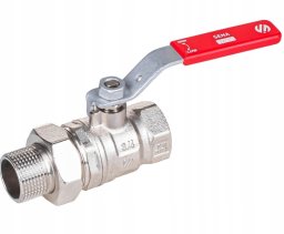 Arco Zawór kulowy prosty półśrubunek 1/2GW-3/4GZ dźwignia Inox SENA VA30