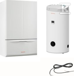 Pakiet 1-fun.kondens. wersja standard - kocioł EXTRA 35 + zasobnik UBS125V3 + sonda kontaktowa