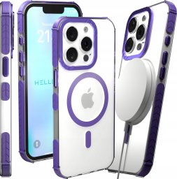 Hello Case Etui Pancerne do Apple iPhone 13 Pro (Bumper, Fioletowa Ramka, Magsafe)