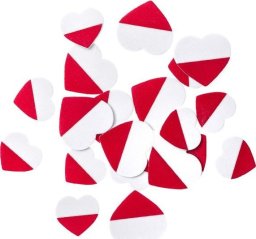 NAKLEJKI Z PIANKI SERCA - POLSKA FLAGA, 20 SZT.