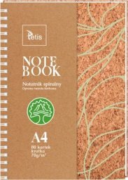 KOŁONOTATNIK A6, OPRAWA KORKOWA, 70g/m2, 80 KARTEK