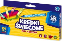Kredki świecowe okrągłe ASTRA - 24 kolory - 8/90 mm