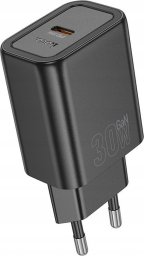 HOCO ładowarka sieciowa USB A + Typ C PD QC3.0 3A 30W N63 czarna