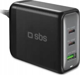 SBS charging station 100W 2x USB-C/1x USB GaN black