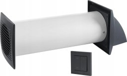 Wall-mounted recuperator E-EXTRA EER100SA, DN100, with wall switch, anthracite color.