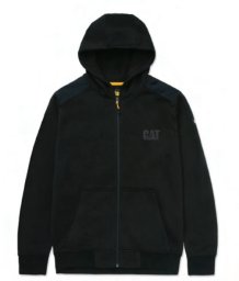 Men's sweatshirt with zipper CAT, black, size M