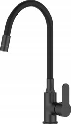 Sink faucet INVENA KSANTI, with 360deg rotating spout, black