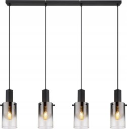 Hanging lamp GLOBO FLORENTINA, 4xE27, 40W, 230V, metal, black, 12.5x102x150cm