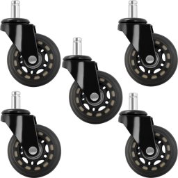 Koła kółka do fotela biurowego gamingowego śr. 63 x 23 mm - zestaw 5 szt. Physa