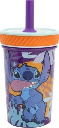 Disney Stitch - Nieprzewracalny kubek Dropsafe z silikonową słomką z kolekcji Aloha 370 ml