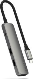 Satechi 4-in-1 USB-C Slim Multiport Adapter 4K - aluminiowy adapter do urządzeń mobilnych USB-C (USB-C, 4K HDMI, 2x USB-A) (space gray)