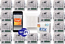 15x Sterownik Moduł Rolet RTX TUYA WiFi + Pilot RFR3M GRATIS