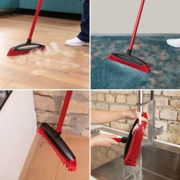 Vileda Vileda Pet Pro ALWAYS CLEAN broom box, 3-piece set (red, ALWAYS CLEAN broom + Pet Pro electrostatic brush + Pet Pro microfiber towel XL)