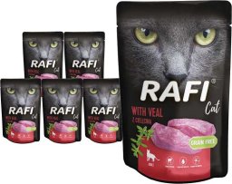 Mokra karma dla kota Rafi Cat Adult z cielęciną zestaw 10 x 100 g