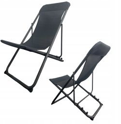 PLATINET CAMPING SUNBED 52X77X90 cm BLACK 46138