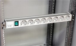 SCHNEIDER ELECTRIC ACTASSI 1U PDU  POWER DISTRIBUTION RAIL 8 SCHUKO SOCKETS+SWITCH 19P VDE