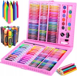 ZESTAW ARTYSTYCZNY W WALIZCE 168el RÓŻOWY KIDDO-02