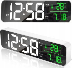 ZEGAR ELEKTRONICZNY Z WYŚWIETLACZEM LCD 3888 biały