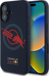 Etui Red Bull HC Silicone ORBR20 Logo     Red Lining do iPhone 16 MagSafe granatowy