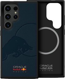 Etui Red Bull Leather Meshed Debossed     Bull MagSafe do Samsung Galaxy S25 Ultra granatowy