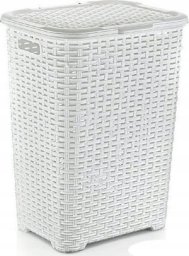 Kosz na bieliznę RATTAN 45l-biały 400x316x550