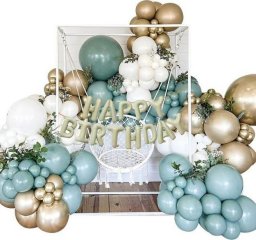 Korbi Zestaw balonów Happy Birthday girlanda 124el