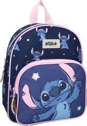 Plecak przedszkolny z kieszenią Stitch granatowy