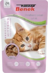 SUPER BENEK SASZ.KOT 100g DELICIOUS KITTEN JAGNIĘCINA I MARCHEWKA W GALARECIE