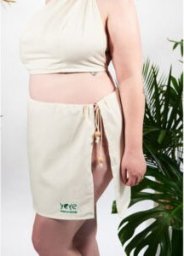 Spódnica na saunę XXL w 100% naturalna bawełna Yeye Ecru XXXL