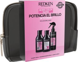 Redken Acidic Color Gloss zestaw szampon do włosów 300ml + odżywka do włosów 300ml + spray termoochronny 190ml