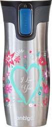 Kubek termiczny Contigo West Loop 2.0 470ml - I love You - Stalowy