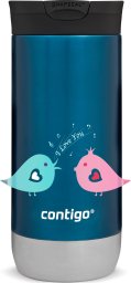 Kubek termiczny na kawę Contigo Huron 2.0 470ml - Ptaszkowe love - Niebieski