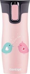 Kubek termiczny Contigo West Loop 2.0 470ml - Ptaszkowe love  - Różowy Mat