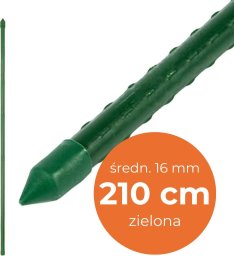 UN TYCZKA METALOWA POKRYTA PE 16MM*2100MM