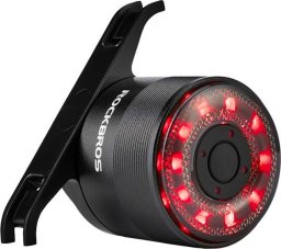 Lampka rowerowa tylna Q1 7 kolorów LED Strobe + kabel USB-C - USB-A - czarna Lampka rowerowa tylna Q1 7 kolorów LED Strobe + kabel USB-C - USB-A - czarna