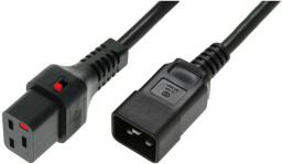 Kabel zasilający Digitus C20 - C19, 1m, czarny (IEC-PC1284)