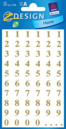  Avery Zweckform Naklejki złote cyfry (151975)