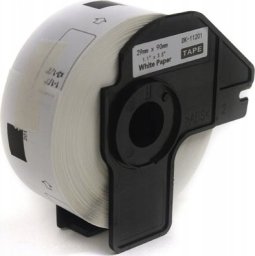 Taśma JetWorld Czarny na Białym Zamiennik Brother 9mm x 8m M-K221 (M-K221BZ, MK221, MK-221) (termotransferowa, nielaminowana)