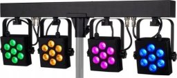 Lampa studyjna HP Stairville CLB4 RGB LED TriColor Kompaktowy Zestaw 4 Reflektorów 21W Nowy