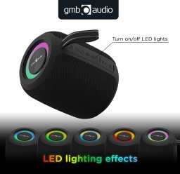 Nešiojama kolonėlė|GEMBIRD|Juodas|Portable/Wireless|Bluetooth|SPK-BT-LED-05-BK