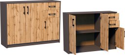Meble-Bestseller Komoda K021 Grafit-Wotan 85x110x35 cm