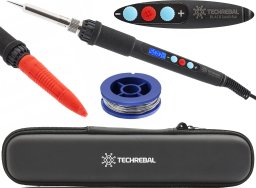 Precyzyjna Lutownica z Wyświetlaczem LCD 60W Blue Jet + Etui Cyna Akcesoria