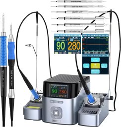 Stacja Lutownicza Aixun T420D C210 C115 C245 9 Grotów Zestaw Mata 50x50