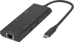 USB-C prijungimo stotelė DELTACO, viena, 1x HDMI, 3x USB-A, RJ45 / USBC-HDMI31 / 1902571