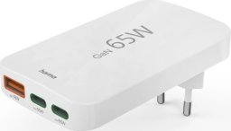 Ładowarka Hama ładowarka składana GAN 65W, 2X USB-C, 1X USB-A, biała