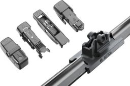 Car wiper without frame BOSCH, 700 mm, 4 mounting adapters